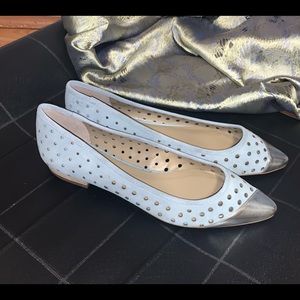 SOLE SOCIETY• Blue Leather Flats!! Size/ 9.5 NWB!!